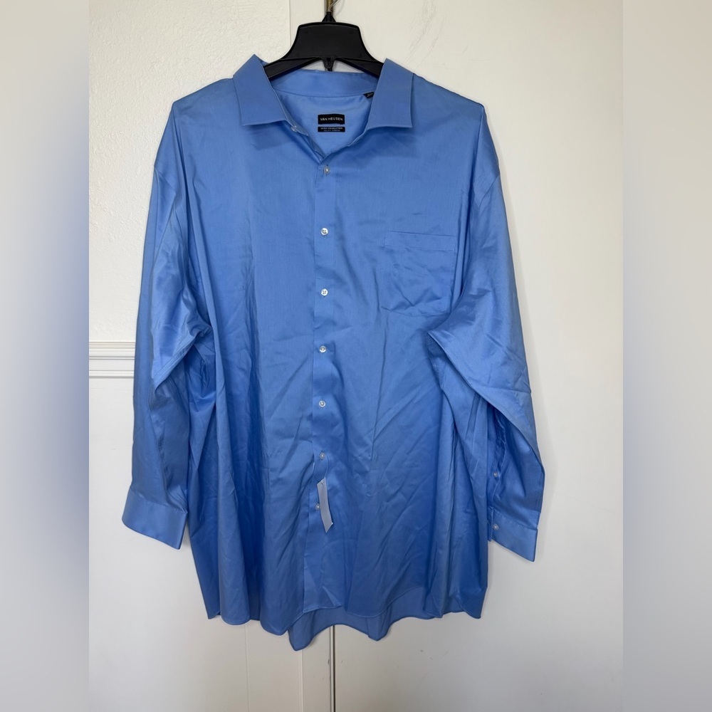 Van Heusen Blue Men's Long-Sleeve Dress Shirt size 3X new with tag NWT